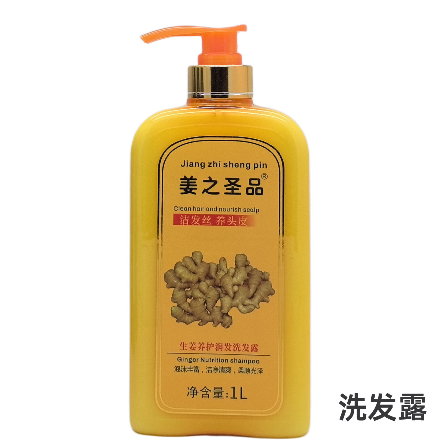 姜之圣品生姜养护润发洗发露滋润头皮清洁发丝清爽秀发洁净顺滑