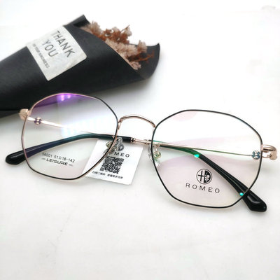 复古钛合金不规则可配近视眼镜架
