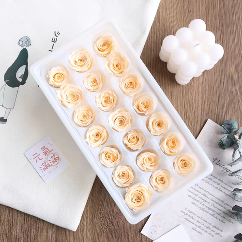 国产A级永生玫瑰永生花2-3cmDIY保鲜花批发婚庆礼品装饰花材