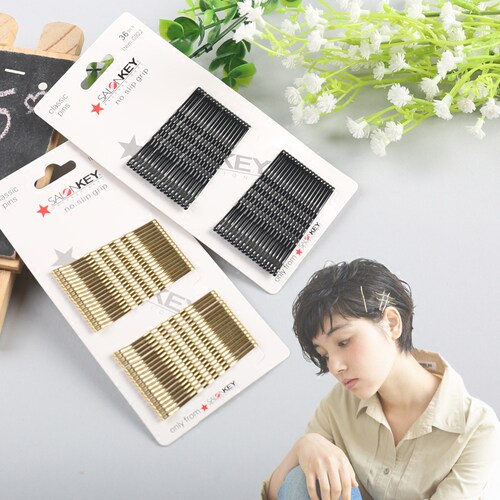 黑色影楼专用日系钢丝波浪一字夹