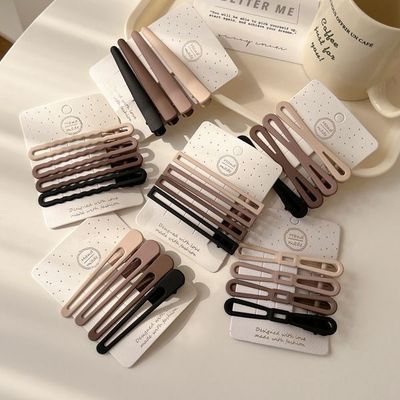 简约无痕鸭嘴夹大号前额刘海夹气质发夹侧边碎发卡后脑勺一字夹子