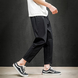 K805-P35夏季新款九分裤男士大码休闲裤修身小脚裤透气时尚裤子，男装休闲裤，电商B280-1（原A049）