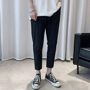 K805-P35夏季冰丝九分裤男士休闲裤大码小脚哈伦裤时尚新款裤子男图片