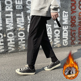 K704-P40加绒秋冬季坠感西裤男大码休闲裤直筒裤运动裤裤子厚p50，男装西裤，电商B280-1（原A049）