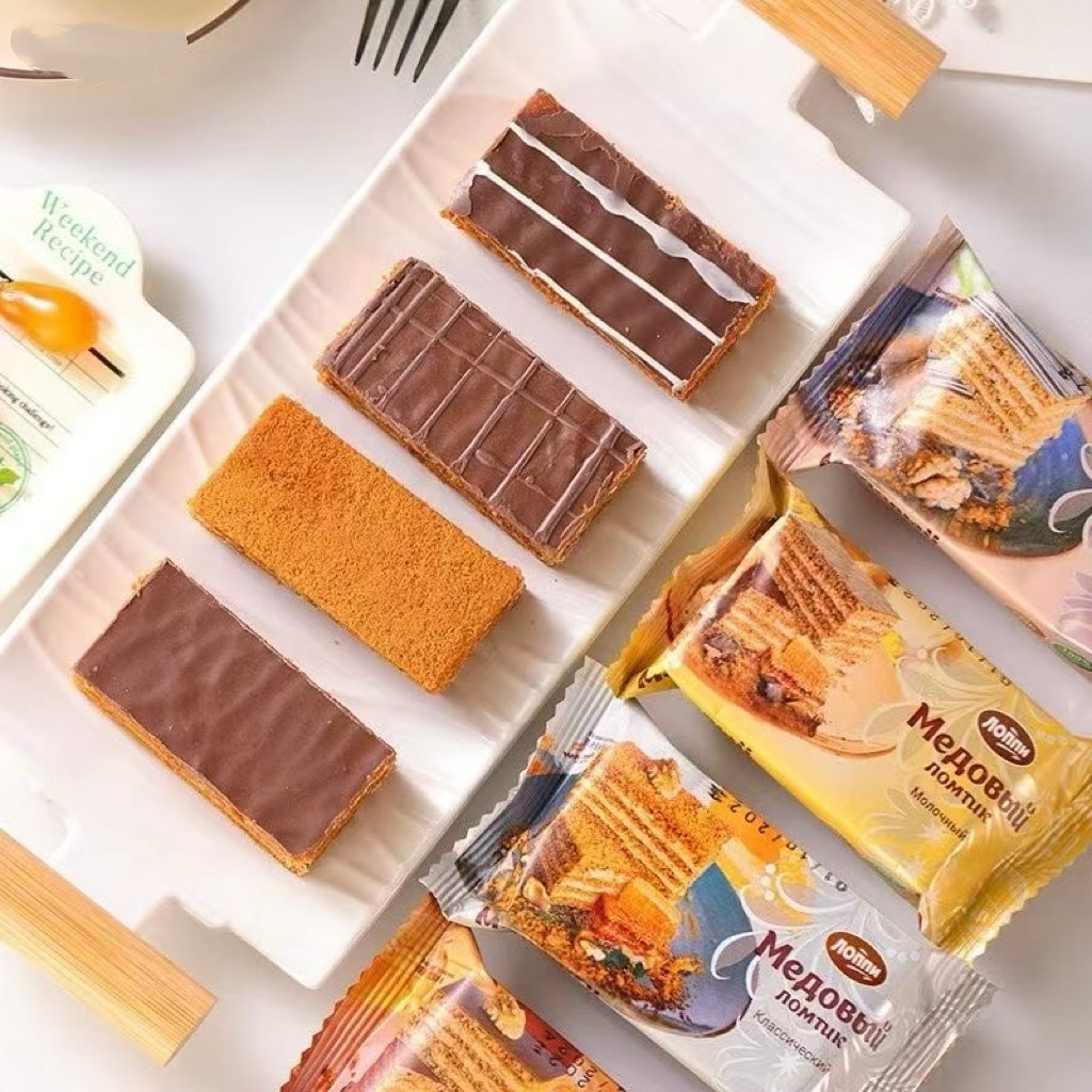 俄罗斯进口俄小淼提拉米苏蜂蜜蛋糕独立包装蛋糕糕点