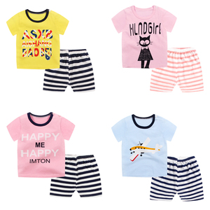 新款夏季宝宝短袖套装