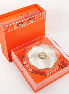 橙色水晶锦鲤燕窝礼盒包装盒100克250克天然燕窝礼品盒礼盒空盒子