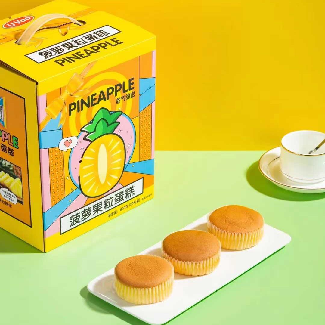 UVOO菠萝果粒蛋糕800g20枚装