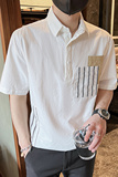 夏季翻领上衣polo衫男士帅气休闲短袖T恤衬衫PL8890-P55控75，男装Polo衫，电商B307