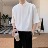 2025年夏季直播男士帅气垂感花衬衫CS800-P55，男装衬衫，电商B307