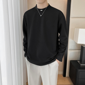 2025秋季4纯色纹理感纯色小金属点缀打底衫T8888-P40，男装卫衣，电商B307