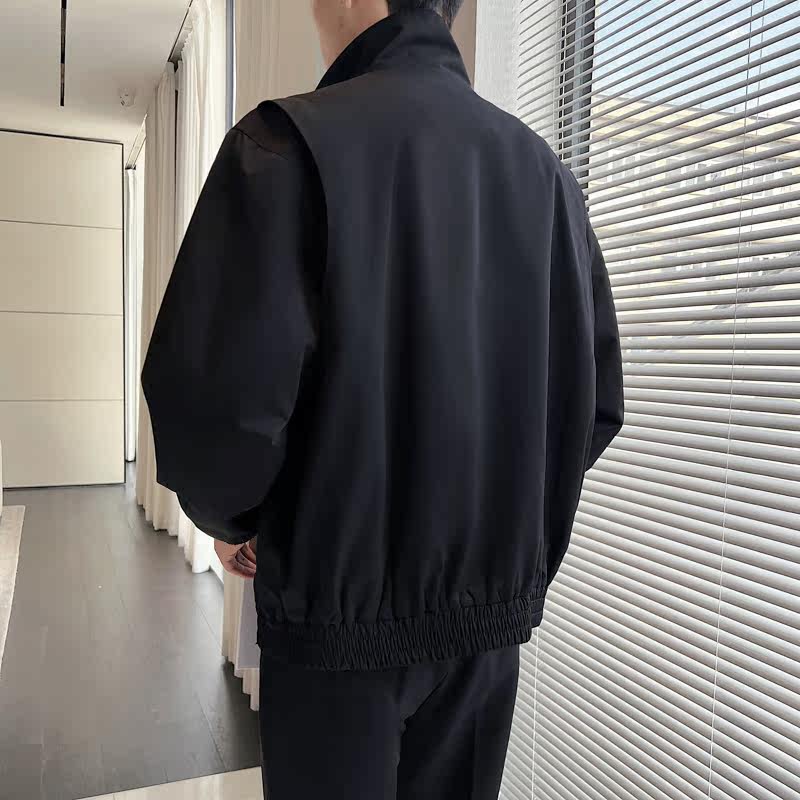 2025秋冬新款男士帅气潮流纯色休闲夹克外套JK6050-特P95,男装夹克,电商B307