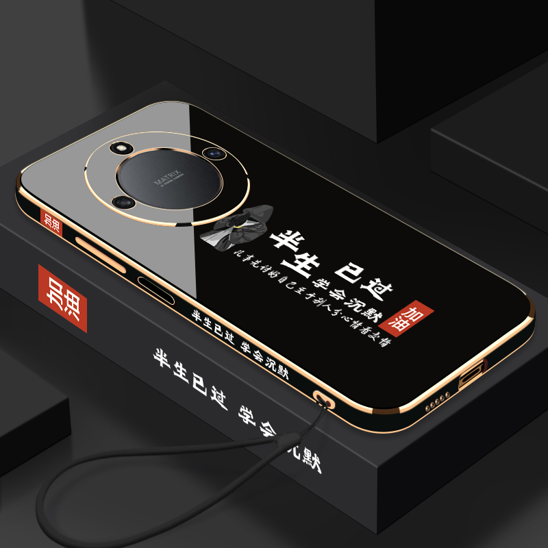 適用于電鍍學(xué)會(huì)沉默華為榮耀X50手機(jī)殼全包鏡頭Honor時(shí)尚潮流硅膠防摔X50個(gè)性創(chuàng)意軟殼男女款新品保護(hù)套