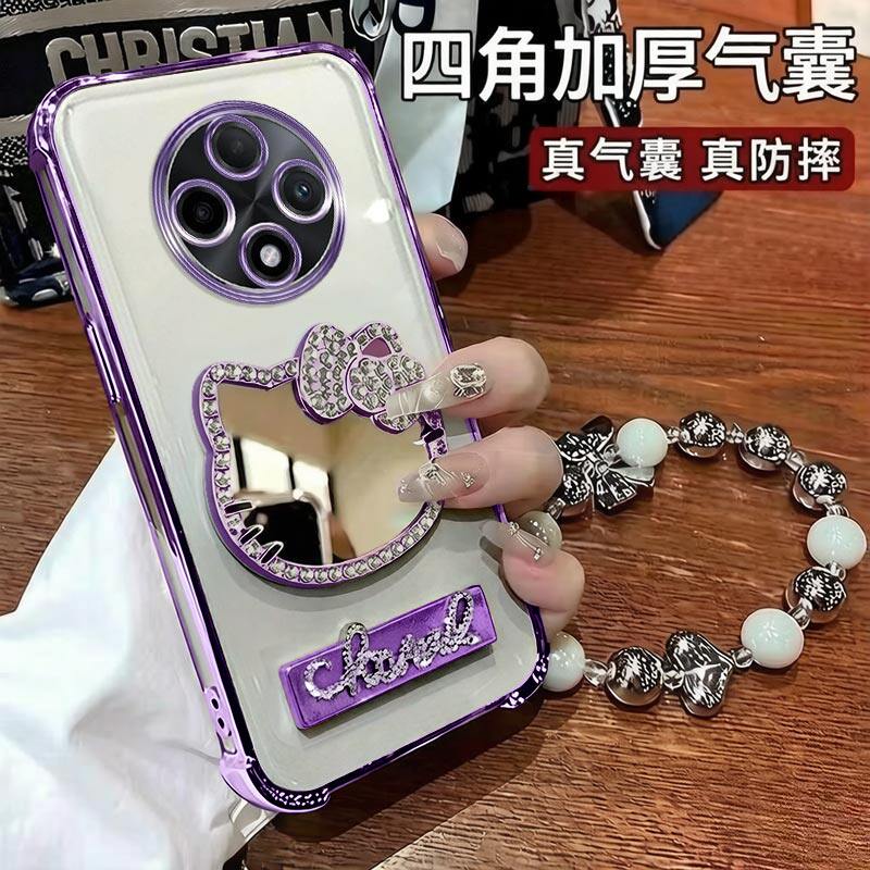 OPPOA3手机壳紫色KT猫镜子