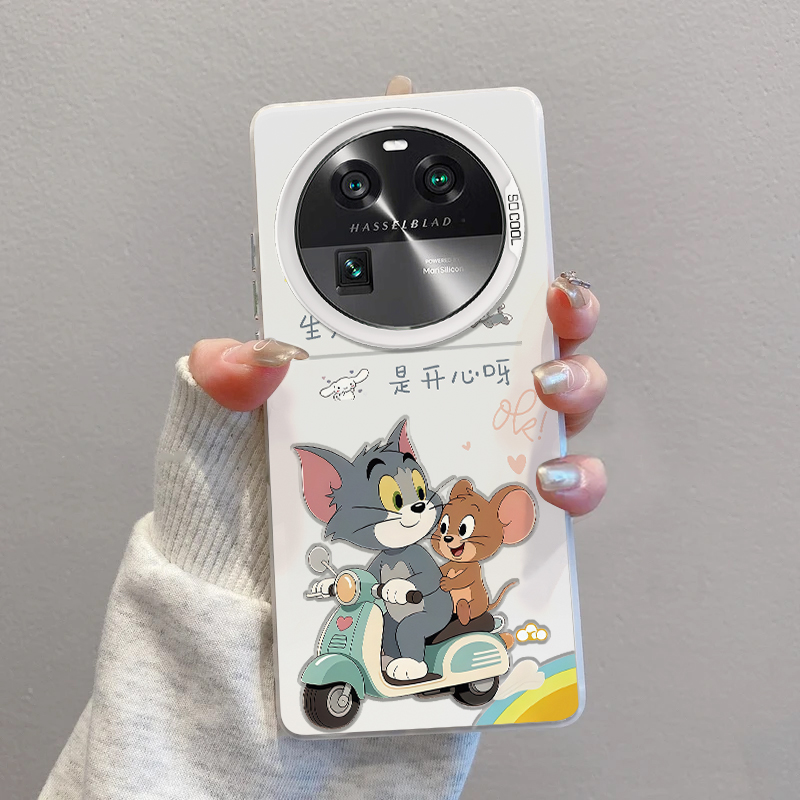 OPPOFINDX6手机壳猫鼠开心摩托