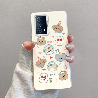 IQOOZ5手机壳耳机猫小熊兔子头