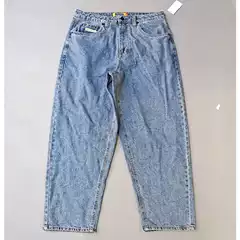 American Retro Light-Colored Men's Jeans, Spring and Autumn Trendy Straight-Leg Loose Fit, ins Trendy Washed Versatile Casual Long Pants