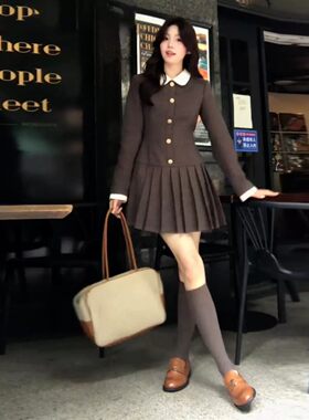 2026新款小个子香风西装连衣裙子女早秋季千金感重要场合穿搭短裙