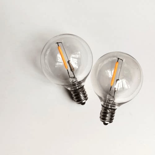 美式LED台灯灯泡球形E12 220V1W10W小螺纹灯泡钨丝灯护眼灯暖光泡