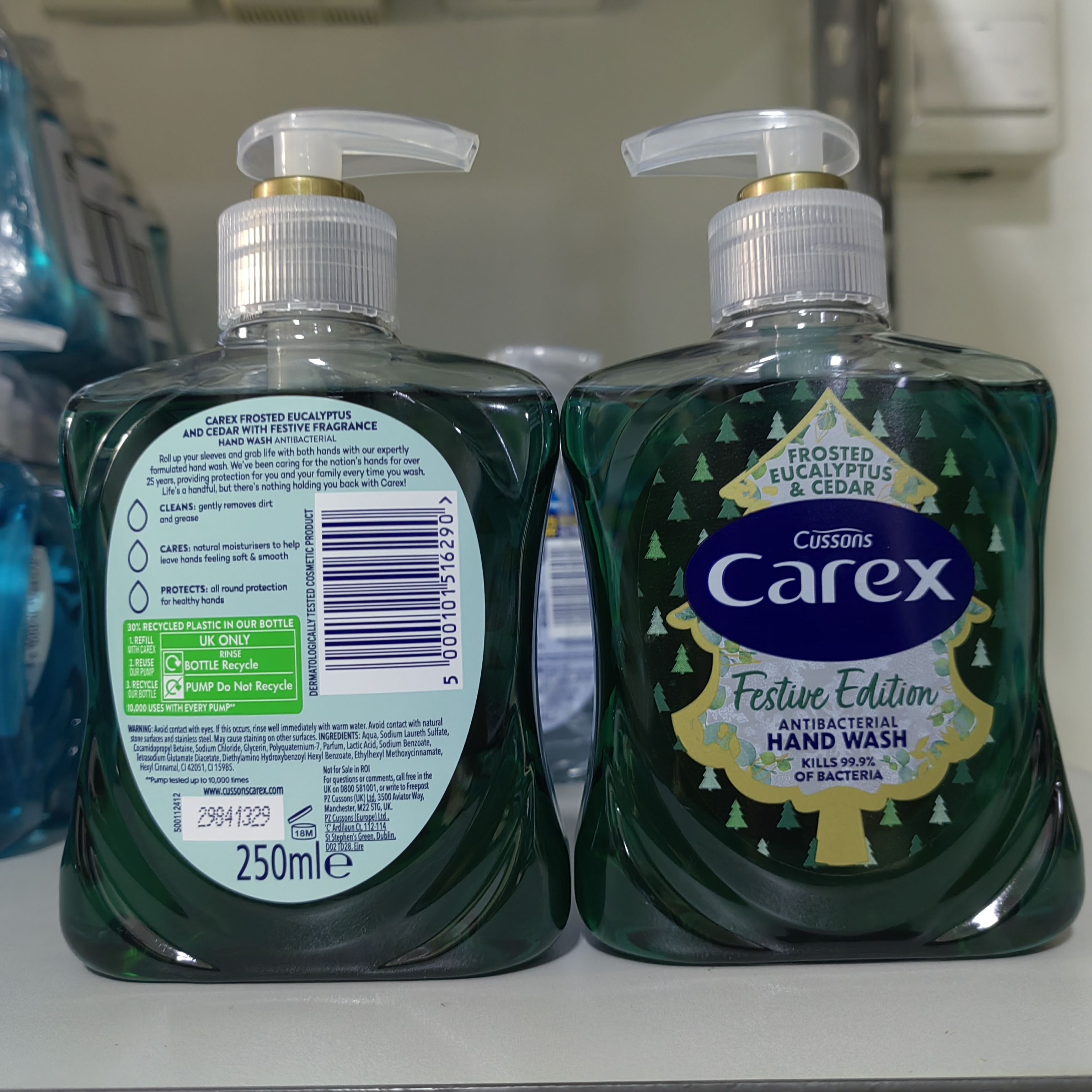 英国原装进口Carex抗菌洗手液杀菌敏感肌肤温和护手保湿桉树森林