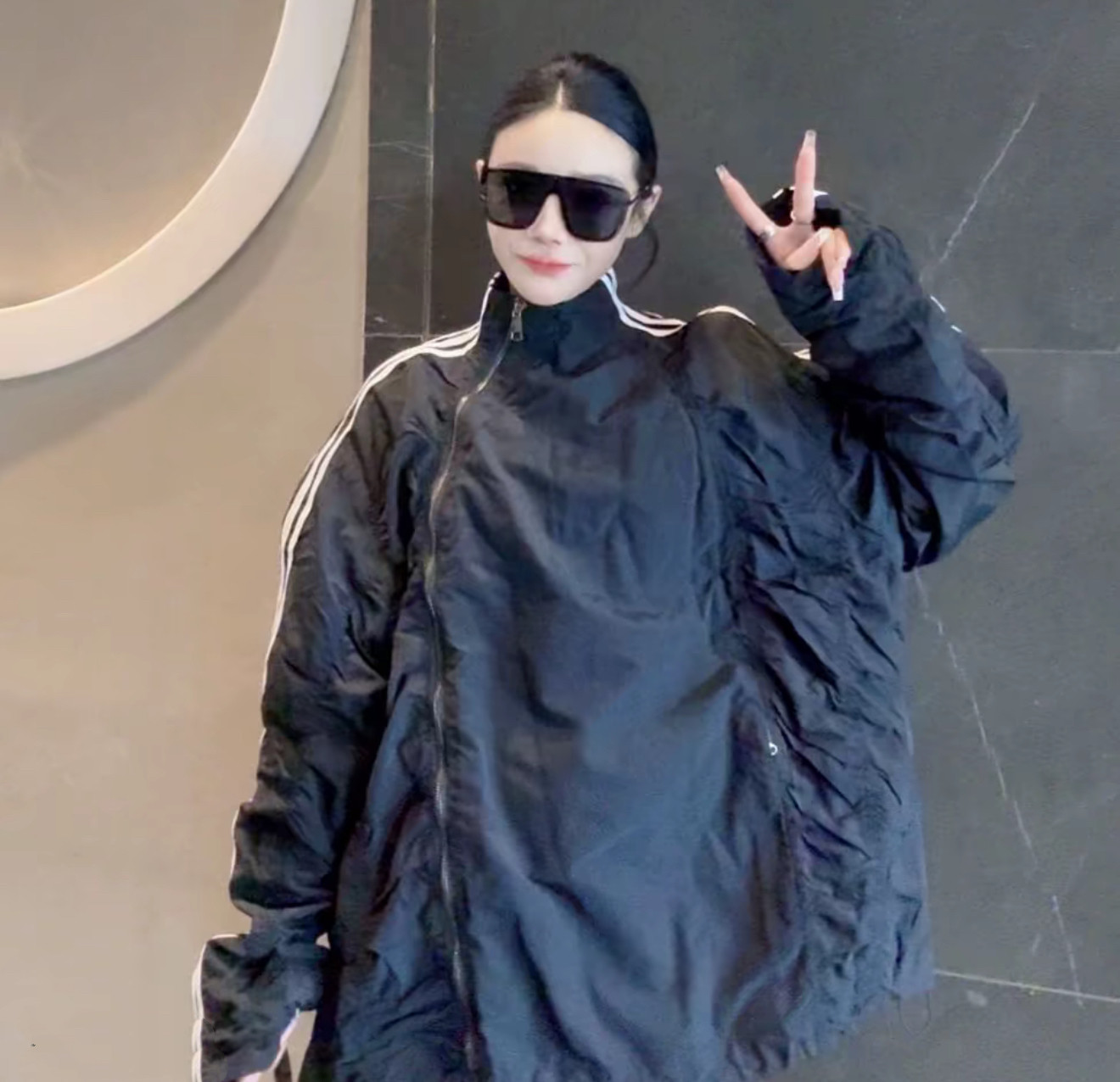 2026秋季新款欧货时尚百搭立领宽松机车服外套女上衣夹克冲锋衣潮