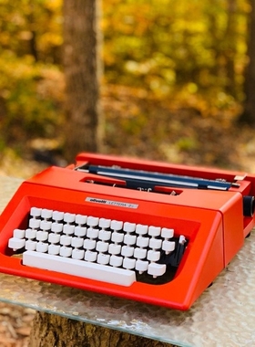 Olivetti Lettera 25 复古机械英文打字机 可打字 陈设意大利古董