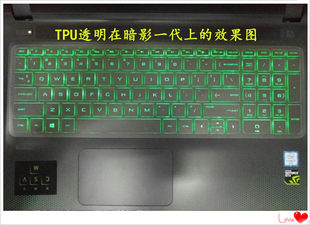 惠普OMEN X1G90PA暗影精灵II代2键盘保护贴膜笔记本电脑15.6英寸15全覆盖硅胶透明贴纸防尘罩盖套 AX020TX