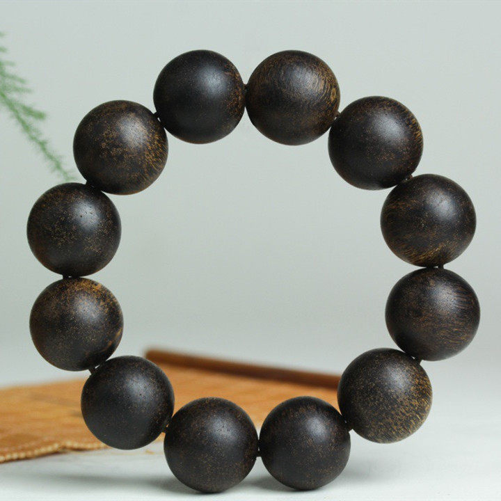 인증서 수중 등급 브루나이 침향 팔찌 검은색 QINNAN 오래된 재료 남성 및 여성 부처 구슬 팔찌 나트랑 침향이 함께 제공됩니다