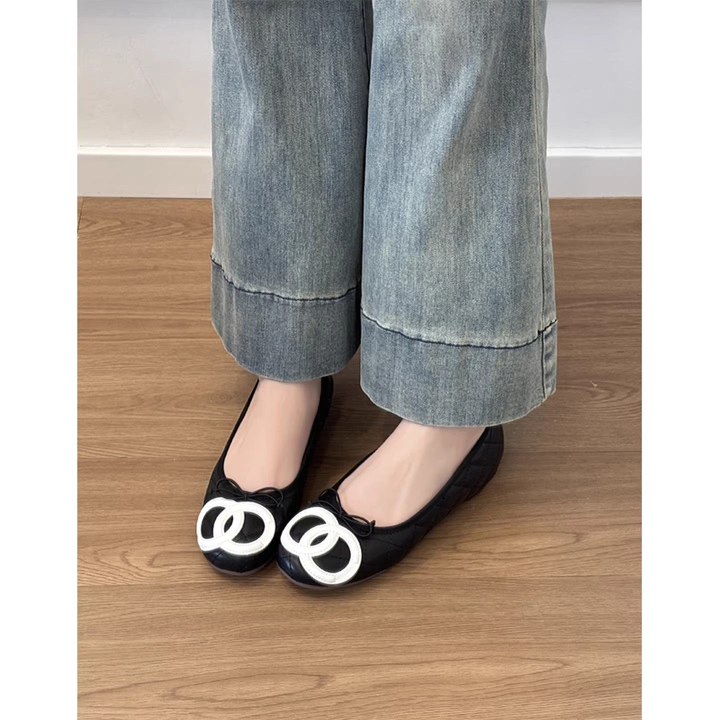 2026小香风蝴蝶结芭蕾舞鞋平底单鞋菱格玛丽珍内增高女鞋大码鞋,女鞋,浅口单鞋,淘宝优惠券,粉丝福利购,淘宝优惠卷