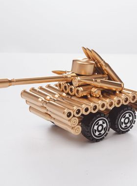 弹壳工艺品收藏摆件坦克模型军工弹壳收藏纪念品玫瑰金高级装饰品