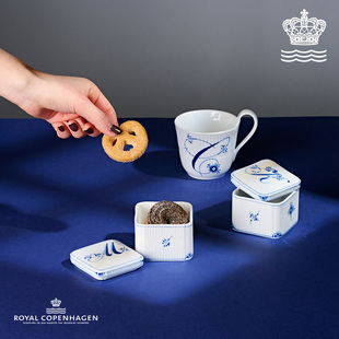 丹麦RoyalCopenhagen皇家哥本哈根手绘字母陶瓷马克杯咖啡杯水杯