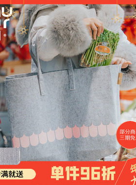 芬兰muurla姆明moomin毛毡大容量单肩包makia合作款环保购物袋