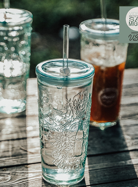 西班牙VSM 可口可乐环保玻璃杯饮料吸管密封杯储物罐甜品碗直身杯