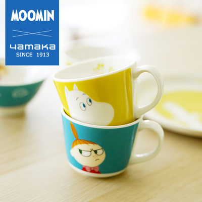 日本山加商店yamaka进口姆明moomin陶瓷迷你马克杯早餐杯刀叉筷子