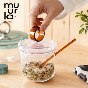 芬兰muurla圆环LOOP系列玻璃储物罐奶壶糖罐厨房纸巾架餐布环烛台