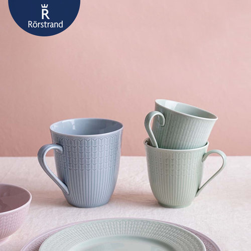rorstrand瑞典陶瓷纯色咖啡杯