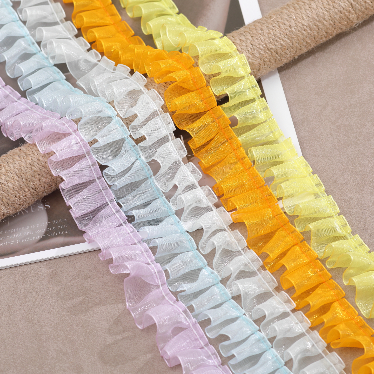 亮宇褶皱蕾丝花边diy材料