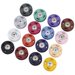 圆形塑料暗扣按扣纽扣毛呢外套大衣毛衣子母扣女隐形黑色钮扣扣子