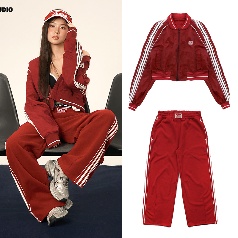 韩国badblood美式复古运动套装