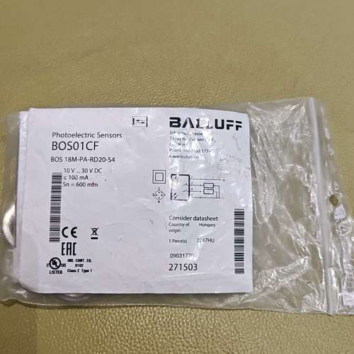 巴鲁夫BOS01CF型号BOS 18M-PA-RD20-S4