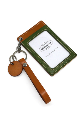 原创新品植鞣牛皮工牌卡套真皮手工卡位门禁卡包情侣礼物定制送礼