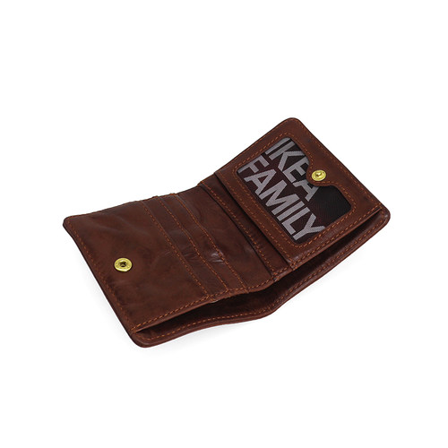 allsituation头层牛皮复古钱包