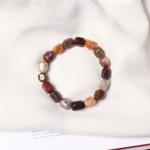 工厂处理福利 手链 男女款 水晶饰品 天然水晶彩幽灵满盆景随形珠款