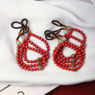 高含量原矿朱砂帝王砂八大守护神符文原创款 包挂钥匙扣男女生肖款