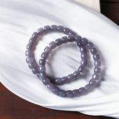 男女款 手链 高端精品玉石手串饰品礼物 天然和田玉烟紫直切款 精品