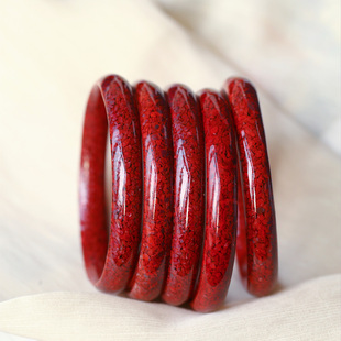 原矿朱砂晶体颗粒砂透光砂手镯 朱砂原石颗粒做的 女款朱砂手镯