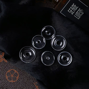 天然水晶白水晶平安扣款吊坠净体透明白水晶扣子挂坠男女款饰品