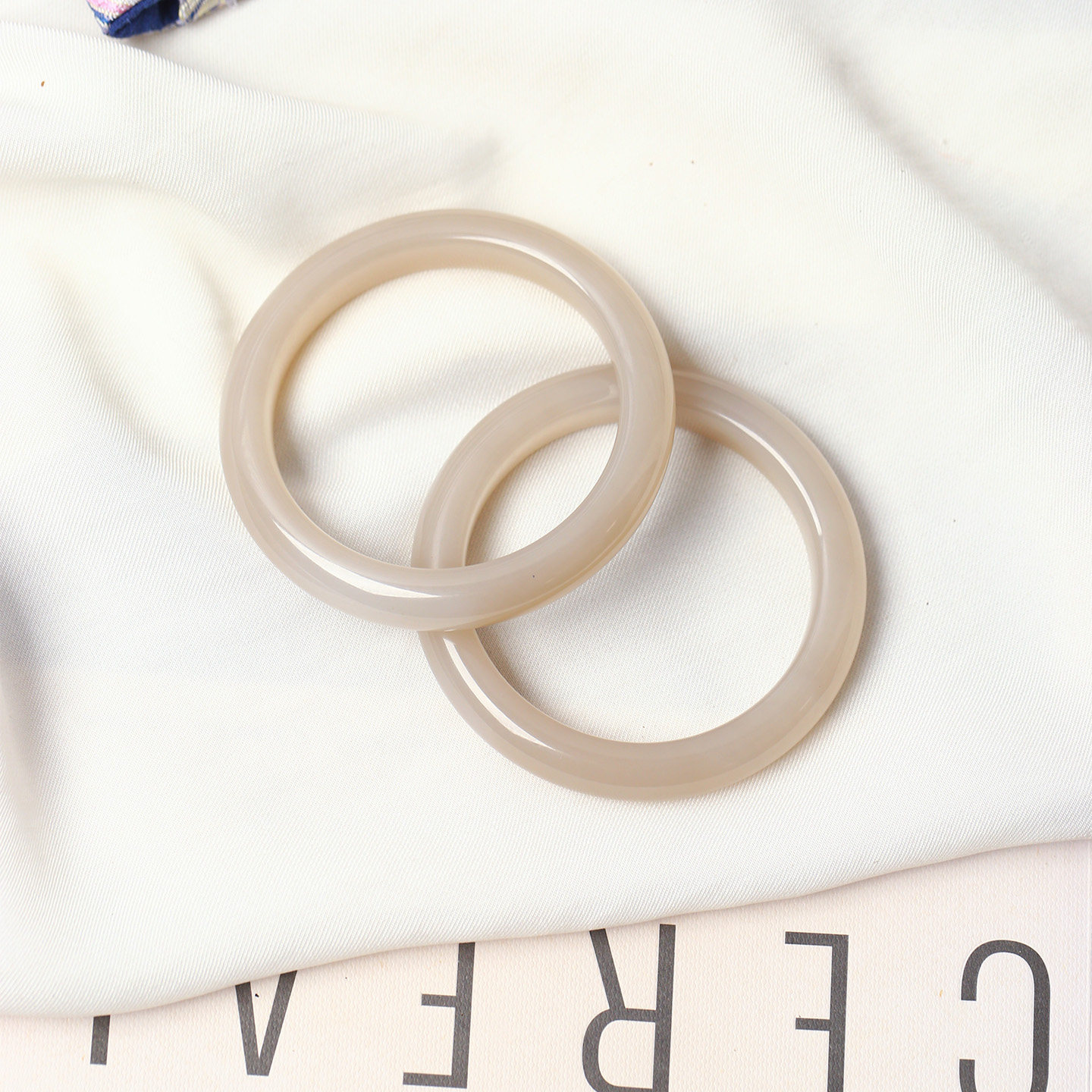 天然和田玉青海料冰料藕粉色手镯 女款高端玉镯子颜色好饰品