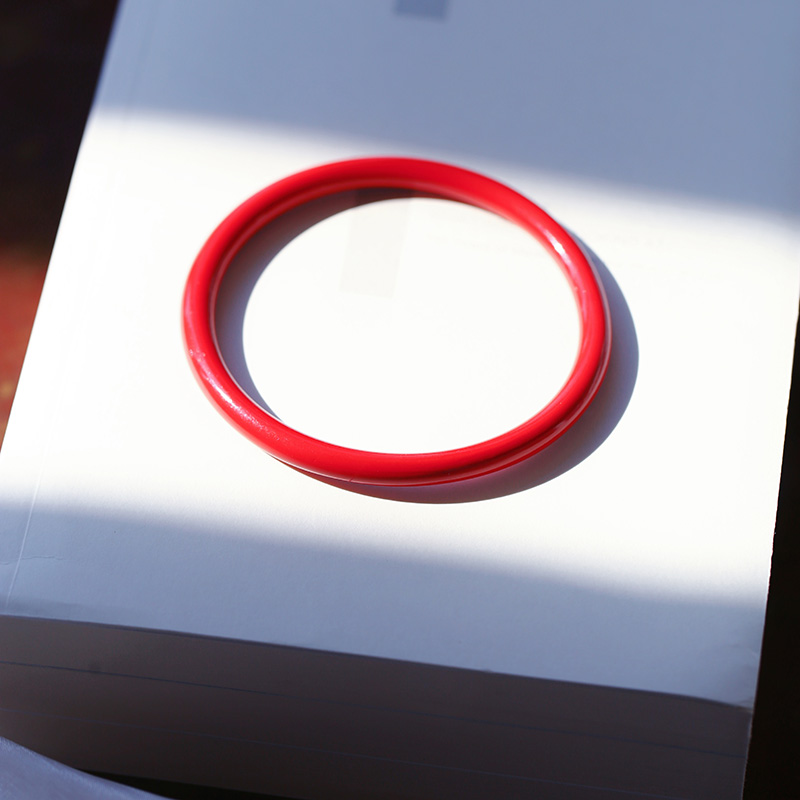 朱砂红砂手镯女款朱砂叮当手镯