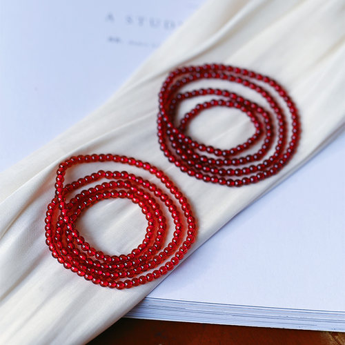 特价小颗粒天然石榴石手链